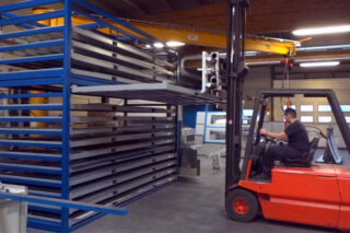 forklift storage rack metal sheeting