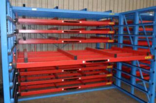 pull out racking for sheet metal