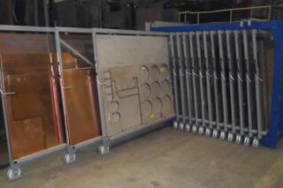 steel brass sheets vertical rack
