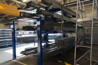 storage rack for metal profiles pipes aluminum steel iron