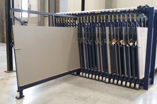 large metal sheets storage